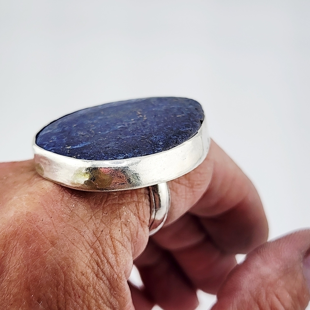 LAPIS LAZULI HANDMADE RING Sz 7 - Picture 1 of 12